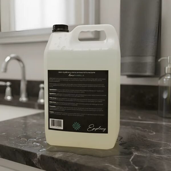 Jabón Líquido para Manos Antibacterial Hidratante Shampoo Para Manos Humectante Hands Soap Presentación Refill 5 Litros Aroma Naranja-Menta - Imagen 4